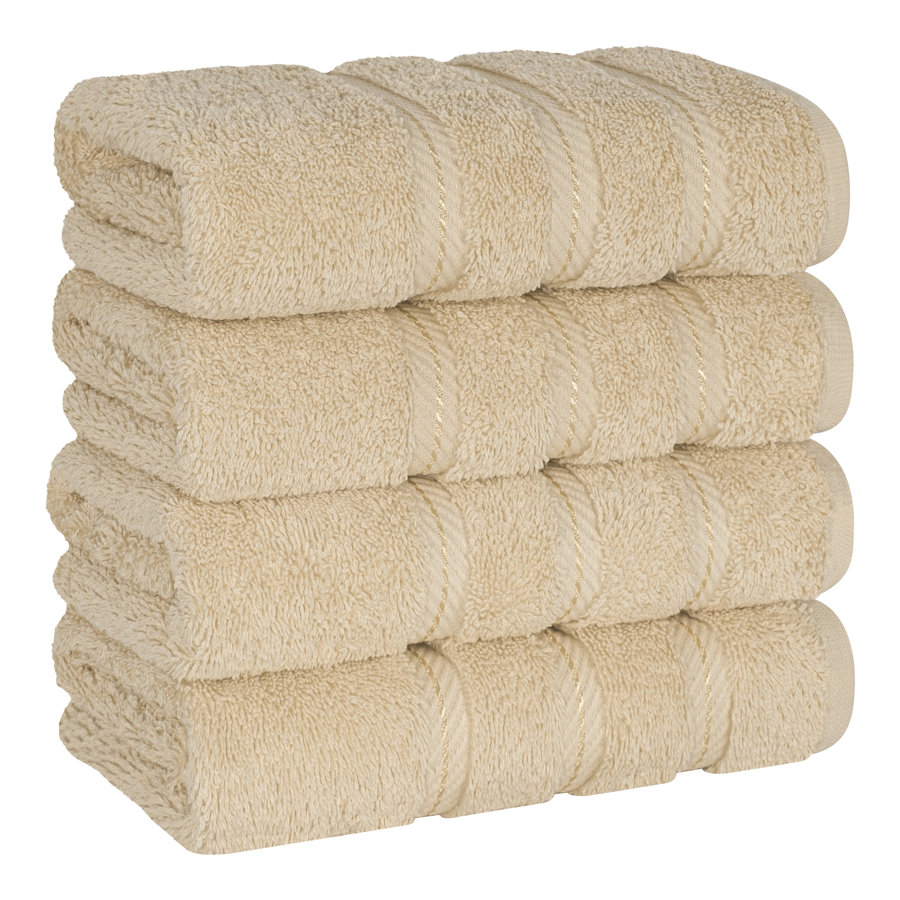 Edison Collection 100% Cotton 4 Piece Turkish Hand Towel Set